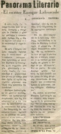 El escritor Enrique Lafourcade