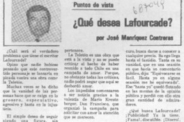 Qué desea Lafourcade?