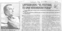 Lafourcade: "el festival es una verdadera feria".