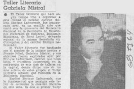 Taller literario Gabriela Mistral.