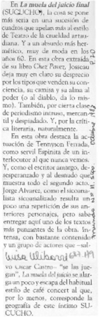 La Muela del juicio final.