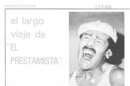 El Largo viaje de "El prestamista".