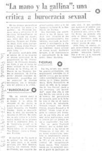 "La Mano y la gallina": una crítica a burocracia sexual.