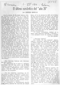 El último romántico del "año 20"