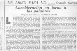 Consideraciones en torno a las palabras