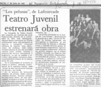 Teatro juvenil estrenará obra.
