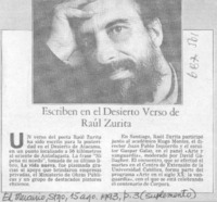 Escriben en el desierto verso de Raúl Zurita.