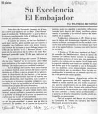Su excelencia el embajador