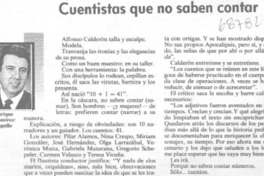 Cuentistas que no saben contar.