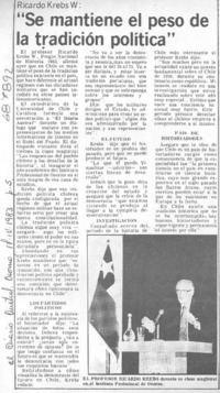 Se mantiene el peso de la tradición política".