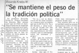 Se mantiene el peso de la tradición política".