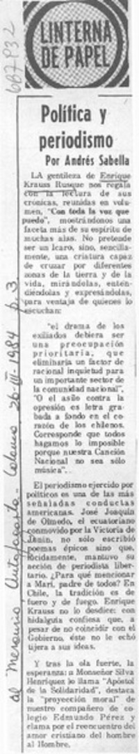 Política y periodismo