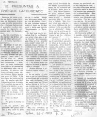 12 preguntas a Enrique Lafourcade : [entrevista]