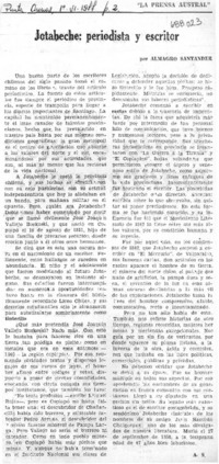Jotabeche: periodista y escritor