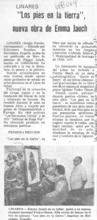 Los pies en la tierra", nueva obra de Emma Jauch.