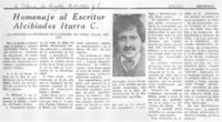 Homenaje al escritor Alcibíades Iturra C.