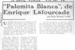 Palomita blanca", de Enrique Lafourcade