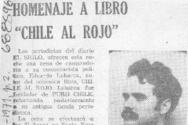 Homenaje a libro "Chile al rojo".