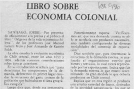 Libro sobre economía colonial.