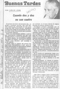 Cuando dos y dos son cuatro