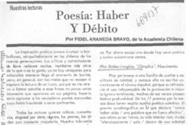 Poesía: haber y débito