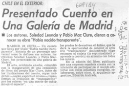 Presentado cuento en una galería de Madrid.