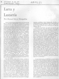 Larra y Lastarria