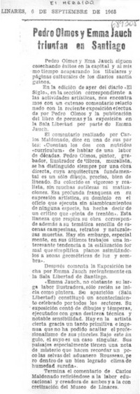 Pedro Olmos y Emma Jauch triunfan en Santaigo.