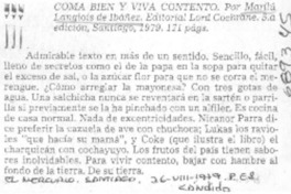 Coma bien y viva contento