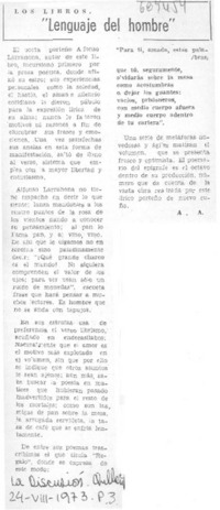 Lenguaje del hombre"