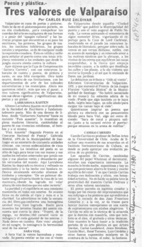 Tres valores de Valparaíso