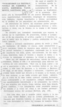 Incendiaron la escuela"