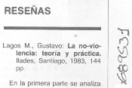 La no-violencia, teoría y práctica.