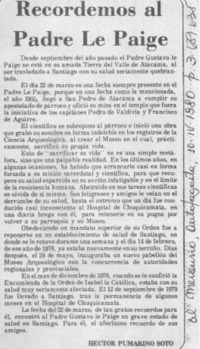 Recordemos al Padre Le Paige