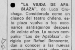 La Viuda de Apablaza.