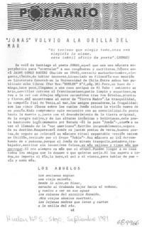 Jonás" volvió a la orilla del mar.