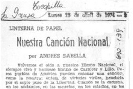 Nuestra canción nacional
