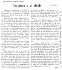 Un poeta y el olvido