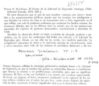 El frente de la libertad de expresión.