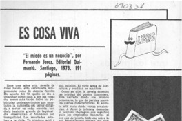 El miedo es un negocio