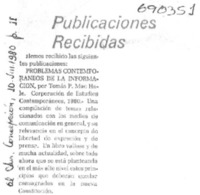 Publicaciones recibidas.