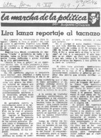 Lira lanza reportaje al tacnazo