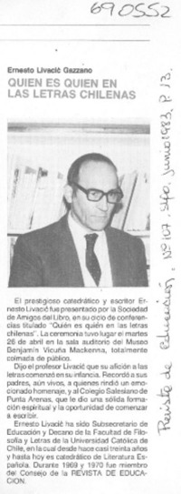 Quién es quién en las letras chilenas.