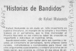 Historias de bandidos