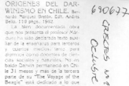 Orígenes del darwinismo en Chile.