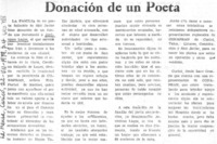 Donación de un poeta.
