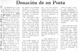 Donación de un poeta.