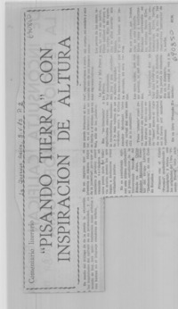 "Pisando tierra" con inspiración de altura