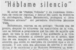 Háblame silencio".