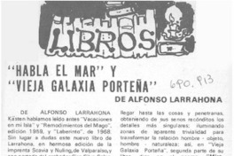 "Habla el mar" y "vieja galaxia porteña"